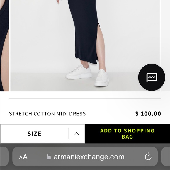 Armani Exchange Maxi Tank Dress, Navy Blue - Picture 7 of 7